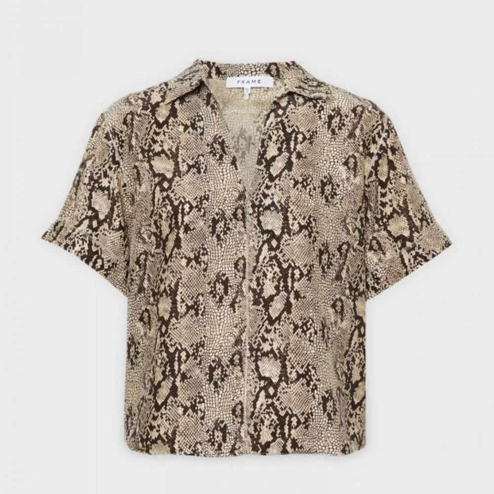 NWT Frame V-Neck Ladder Stitch Popover - Picture 2 of 6